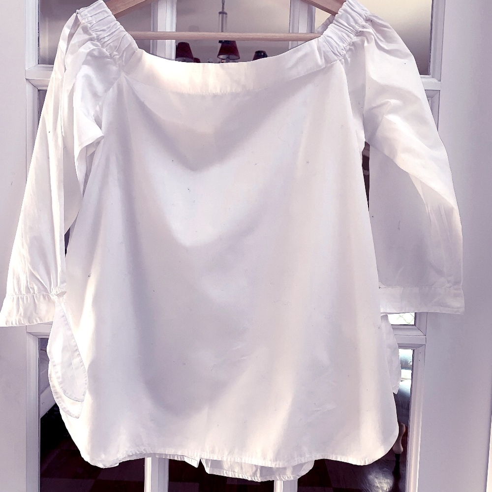Essential off the shoulder white blouse